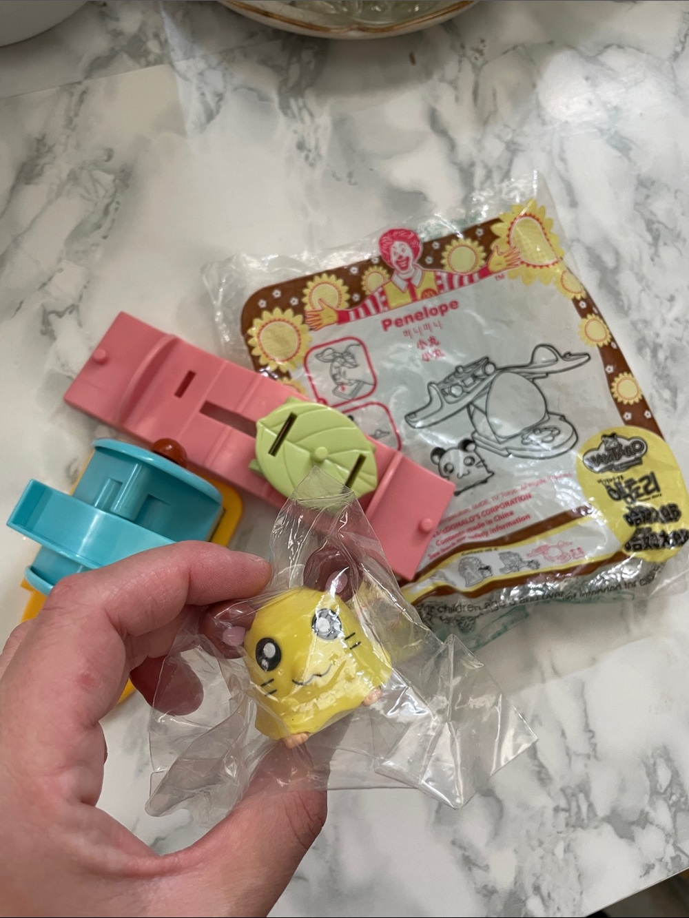 VINTAGE Hamtaro Penelope seesaw toy happy meal Mcdonald - 2004